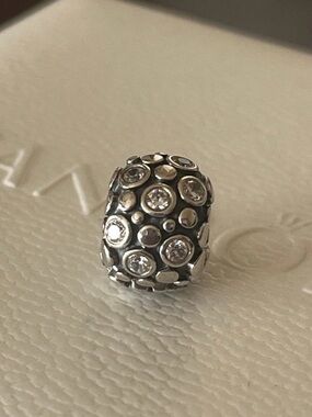 Pandora Retired Encore Clip - Clear Cubic Zirconia Charm
